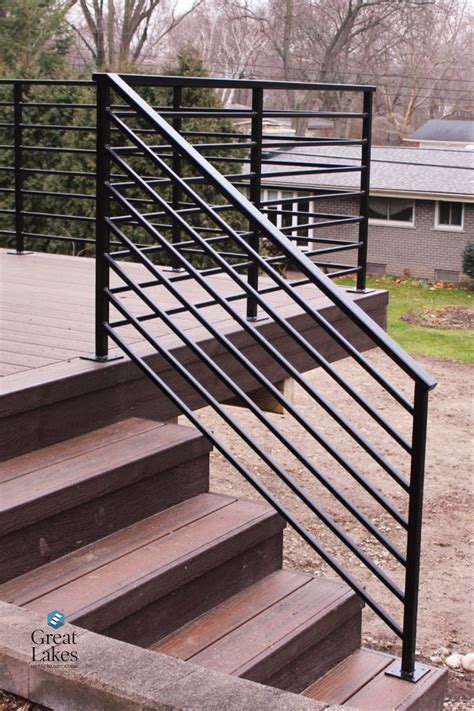 residential metal deck railing fabricators|deck railing with metal balusters.